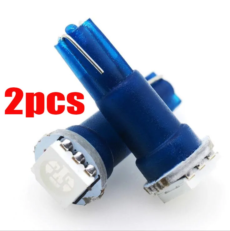 

T5 5050 1SMD светодиодный синий 72 74 Wedge Bulb, C030 автомобильное освещение подсветка приборов