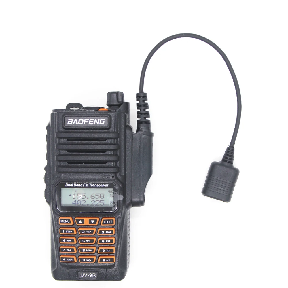 Кабель адаптера для Baofeng UV-9R Plus UV-XR водонепроницаемый к 2 контактам подходит