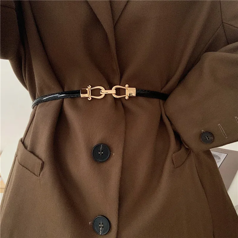 

Простой Универсальный тонкий пояс Женская мода в стиле Ins декоративное платье в Корейском стиле свитер тренчкот с поясом