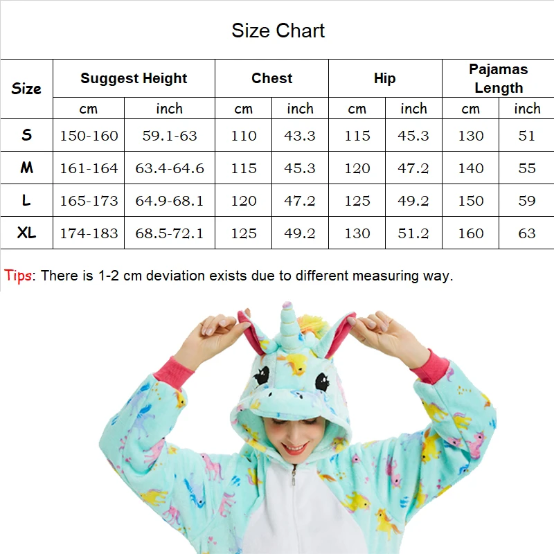 

kigurumi Winter Warm Women Men Unisex Adults Animal Cartoon Stitch Pajamas Unicornio Unicorn Hoodie Sleepwear Suit