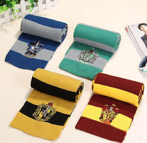Хогвартс Шарфы шапки перчатки Гриффиндор/Слизерин/Hufflepuff/Ravenclaw Гарри поттер шарф шарфы шапки сенсорные перчатки подарок на Хэллоуин
