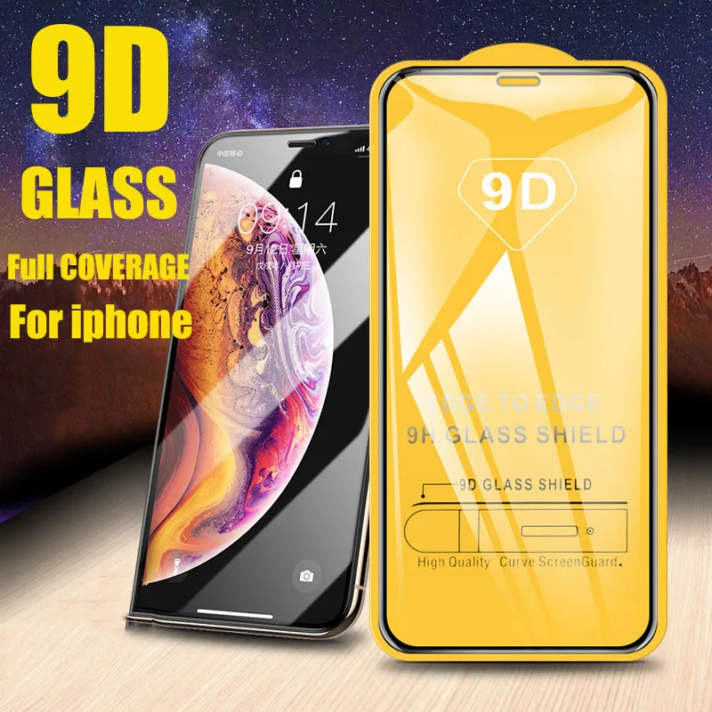 9D закаленное стекло для iPhone 11 pro MAX 7 8 plus Защита экрана 6 6S X XR XS Защитная стеклянная