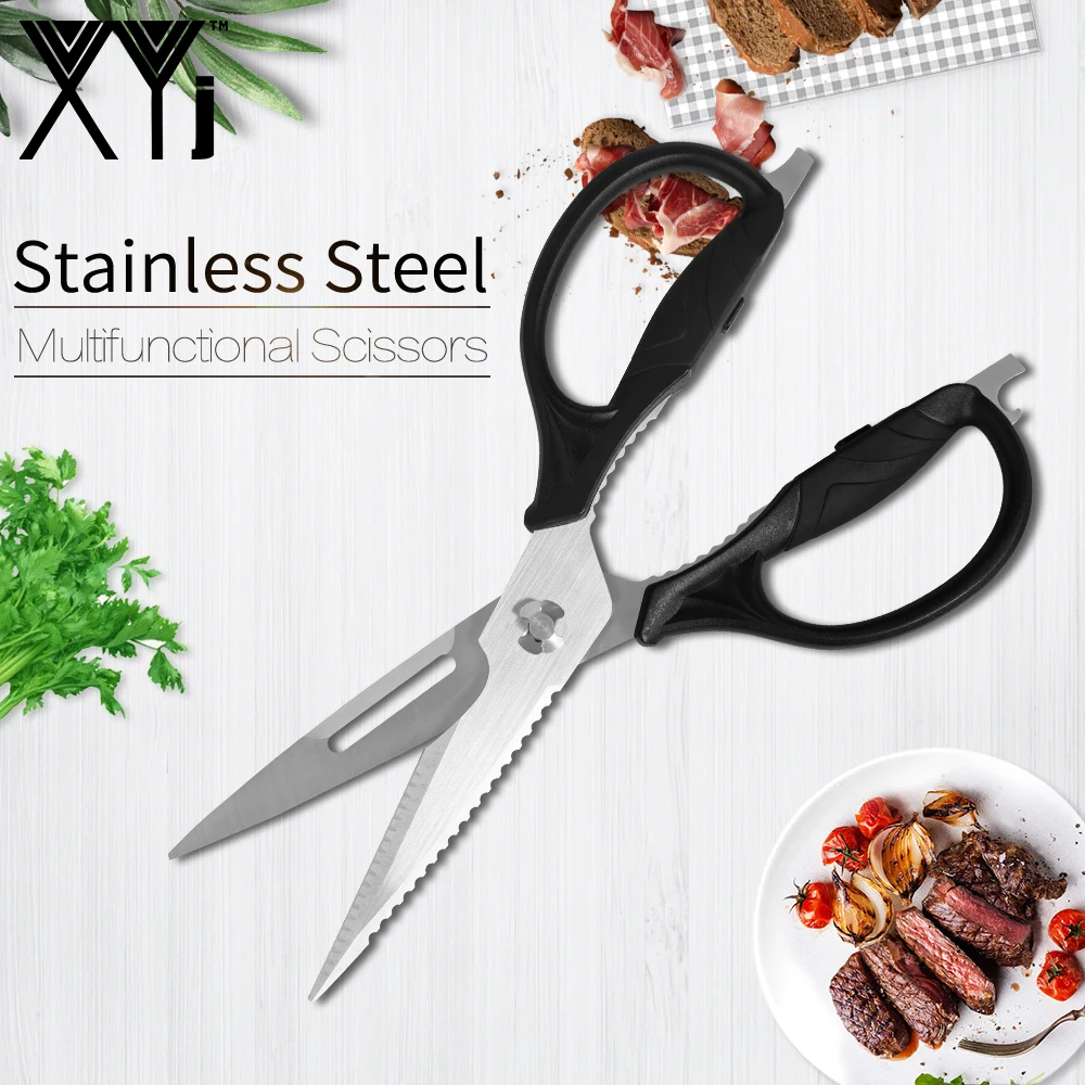 XYj Многофункциональные кухонные ножницы универсальные для домашней птицы курицы