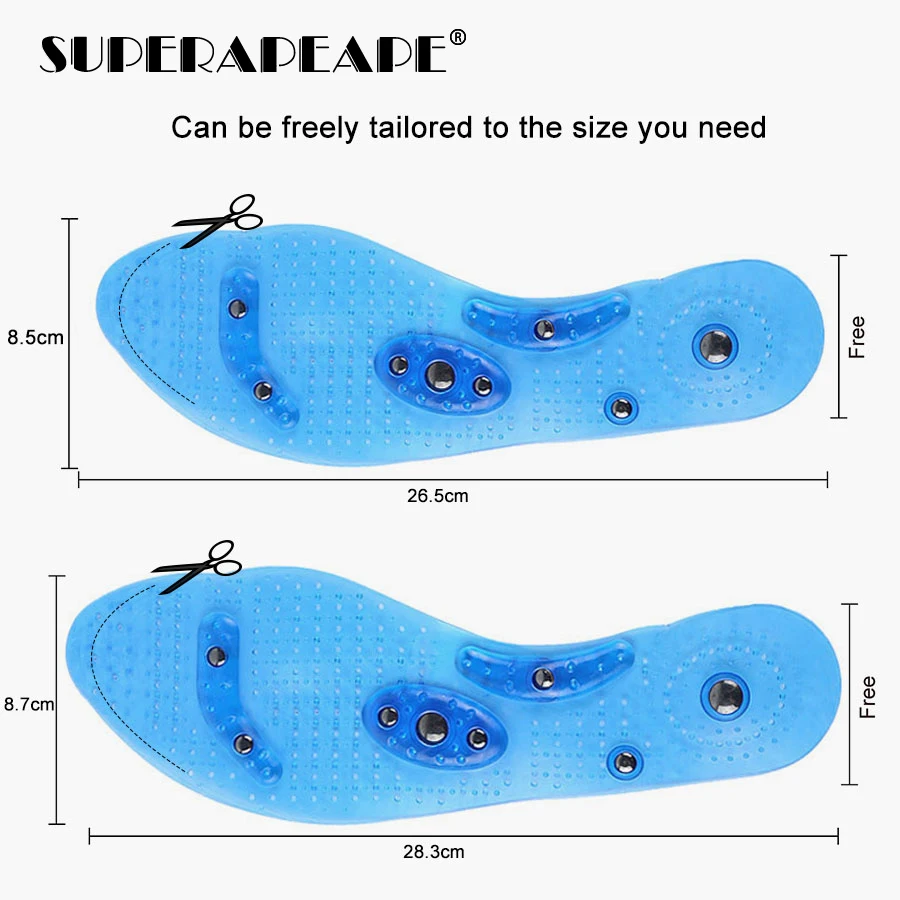 

Unisex Magnetic Massage Insoles Foot Acupressure Shoe Pads Therapy Slimming Insoles for Weight Loss Magnetic Therapy insole