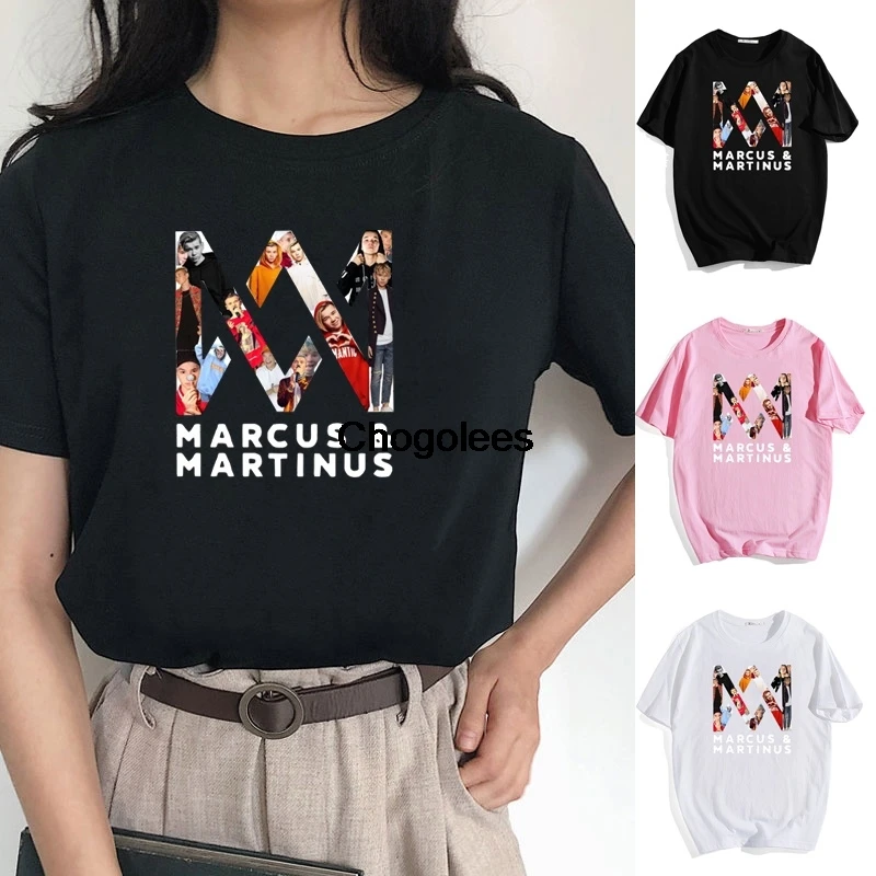 Футболка с принтом Маркуса и мартинуса для мужчин женщин милая Летняя