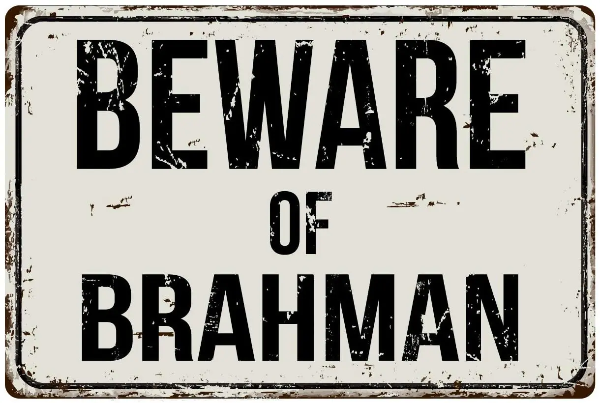 

Deerts 176VS, остерегайтесь брахмана 8x12, винтажная алюминиевая металлическая вывеска в стиле ретро