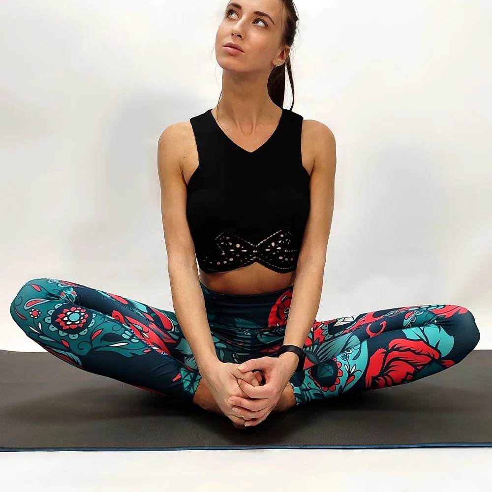 Осенне-зимние леггинсы модные брюки женские колготки женские компрессионные штаны высокой талией спортивные штаны Готика Slim S ~ 2XL on.