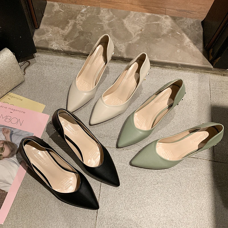 Женские туфли на высоком каблуке с острым носком вечерние ремешками лодыжках 2019 |