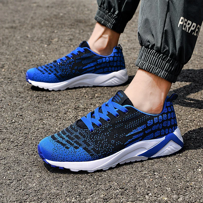 

2021 Men Fitness Running Shoes Breathable Outdoor Sports Shoes Mens Run Sneakers Comfortable Athletic Training Footwear