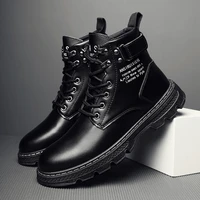 autumnwinter man fashion boots quality cow leather shoes breather anti slip 39 44 anti slip man boots 2021 platform boots