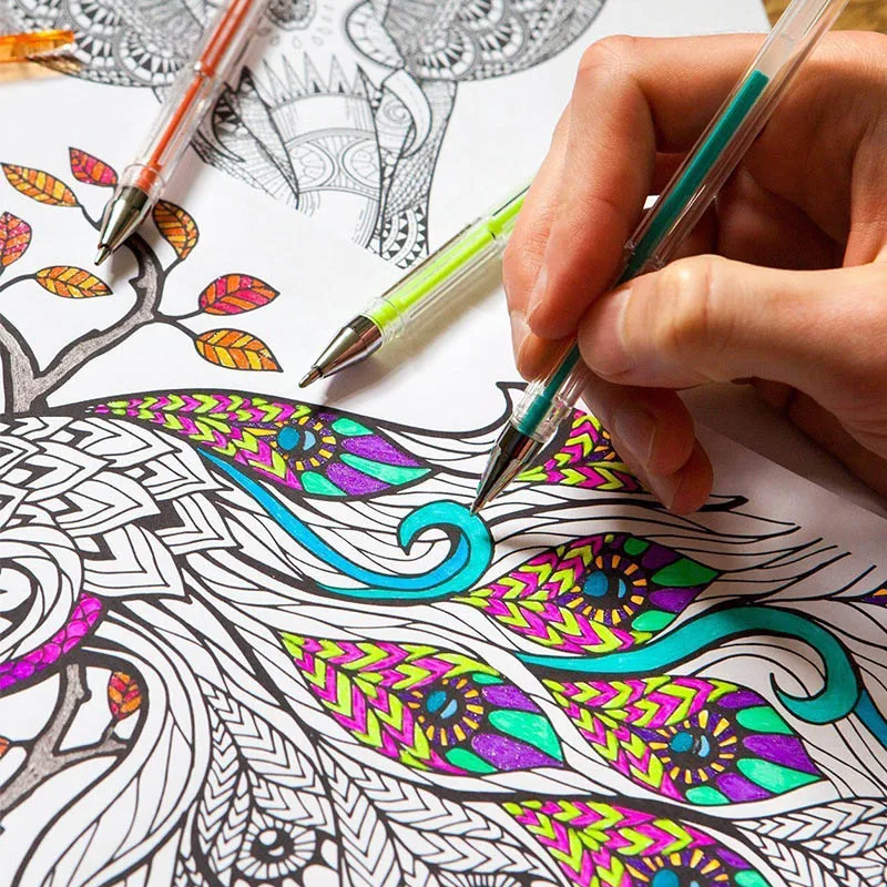 

100 Colors Gel Pens Colorful Glitter Pen Art Highlighter Pens For Diarys Drawing Doodling Kid Gifts School Stationery Supplies