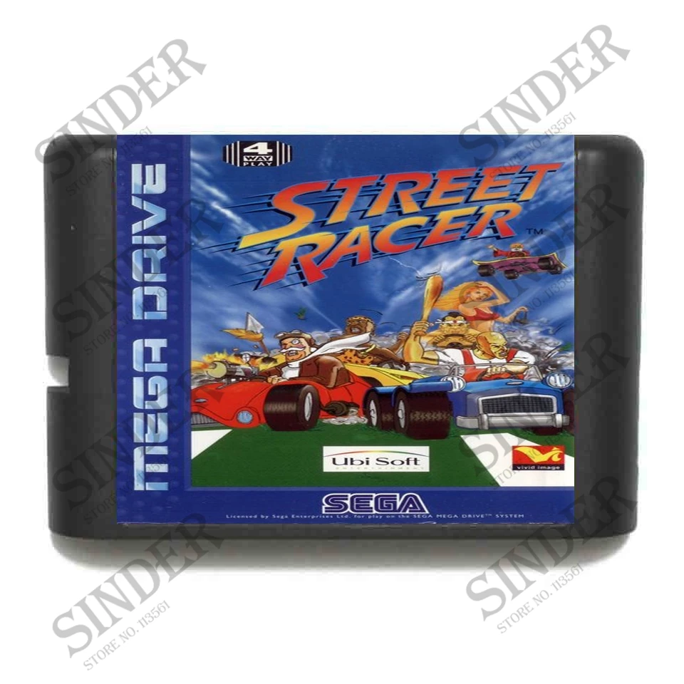 

Street Racer 16 bit MD Game Card For Sega Mega Drive For Genesis