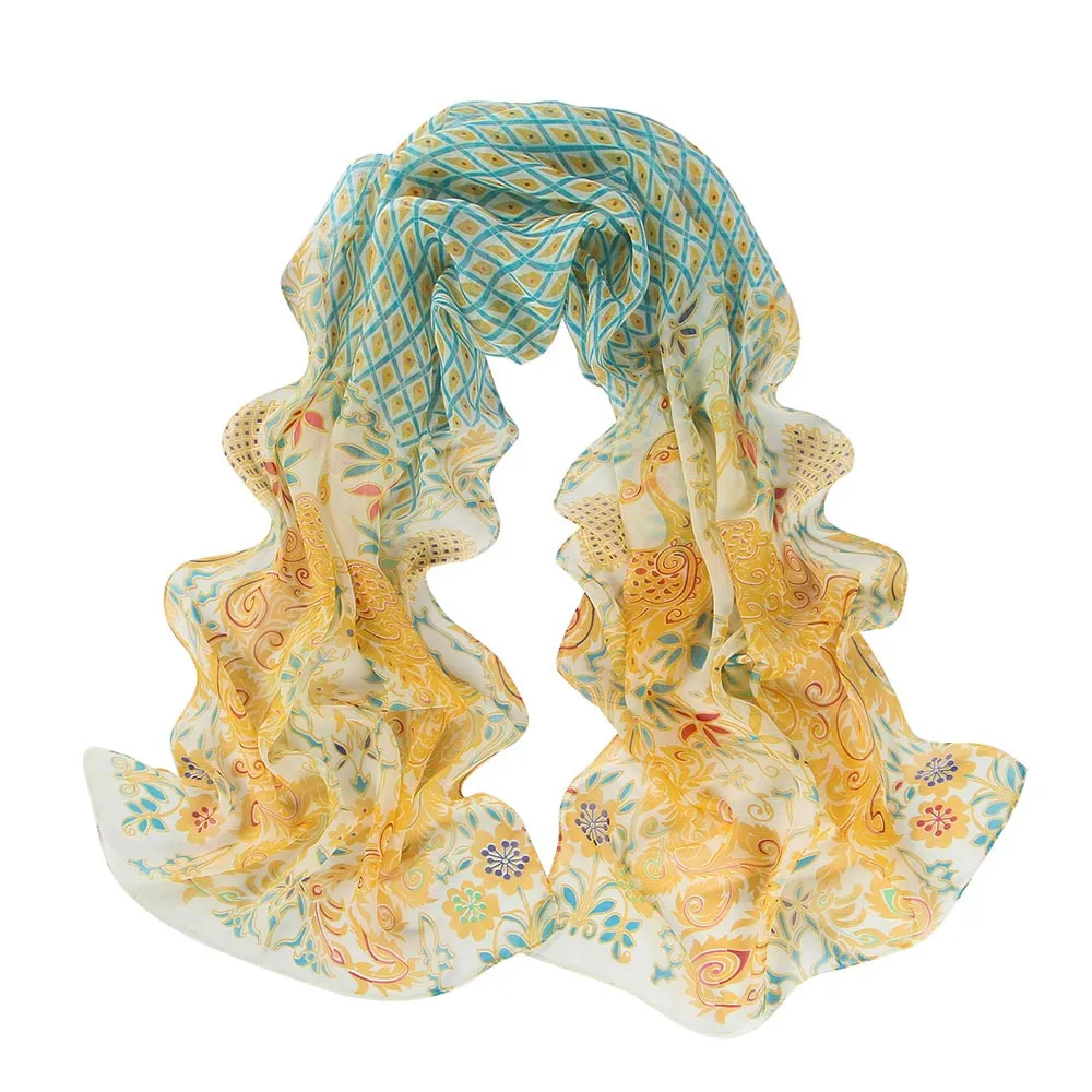 Вы уверены что не нажмите и увидите? Женская мягкая шаль из шелка шифона с