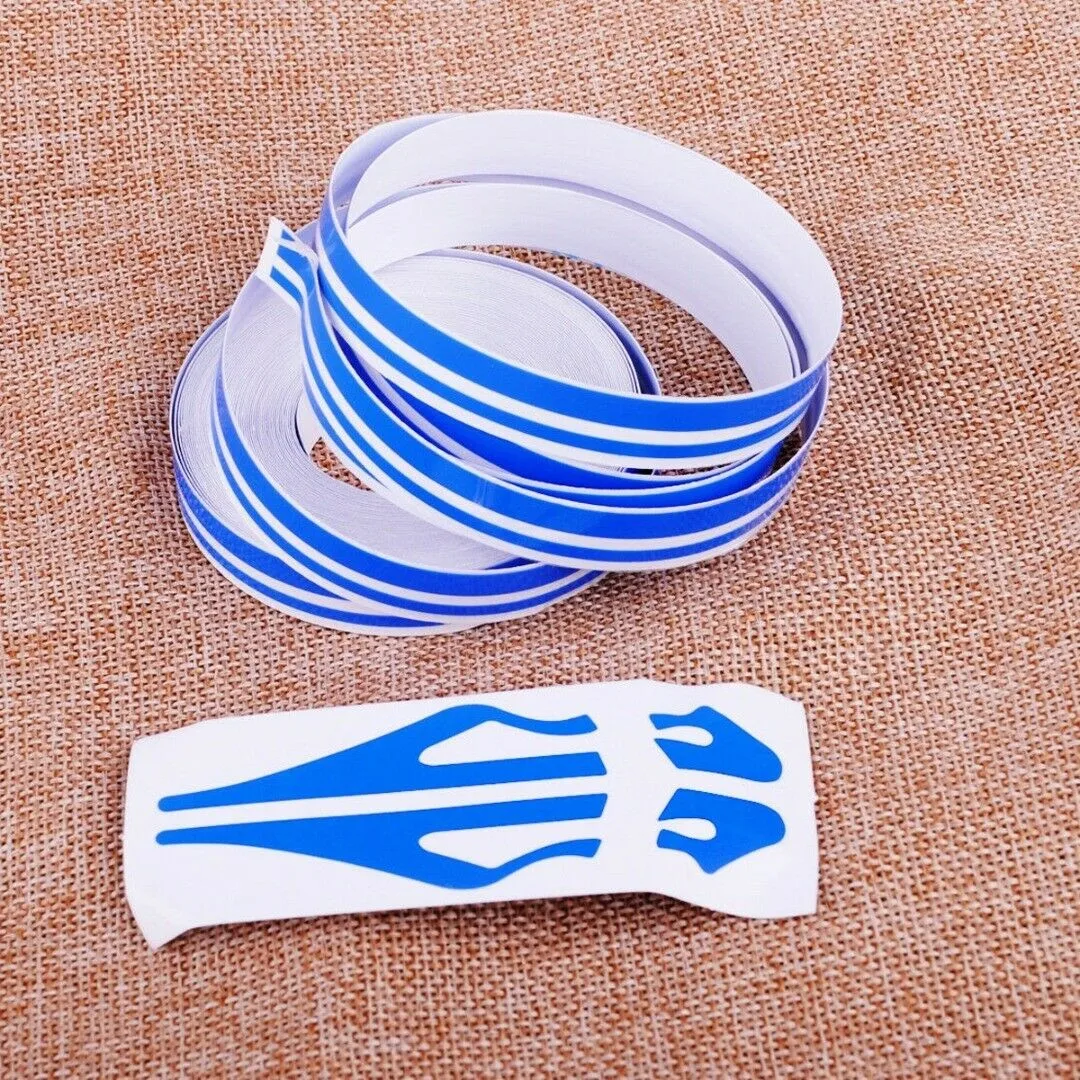 

Waterproof Stripe Stickers Blue Decals For Car Motorcycle W/Ends Joints