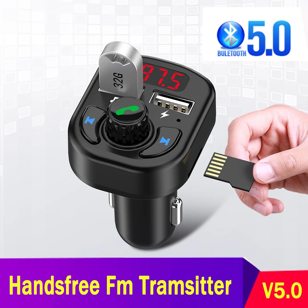 Bluetooth 5 0 Handsfree Беспроводная TF карта U disk аудио FM радио музыкальный передатчик