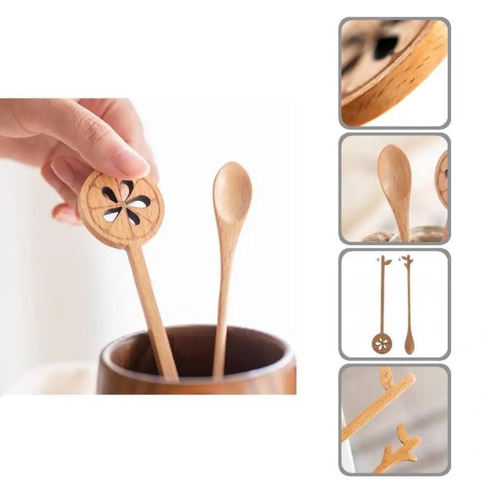 

Excellent Wooden Spoon BPA Free 2 Styles Coffee Stirring Spoon Baking Tool Utensil Stirring Spoon Ladle Spoon
