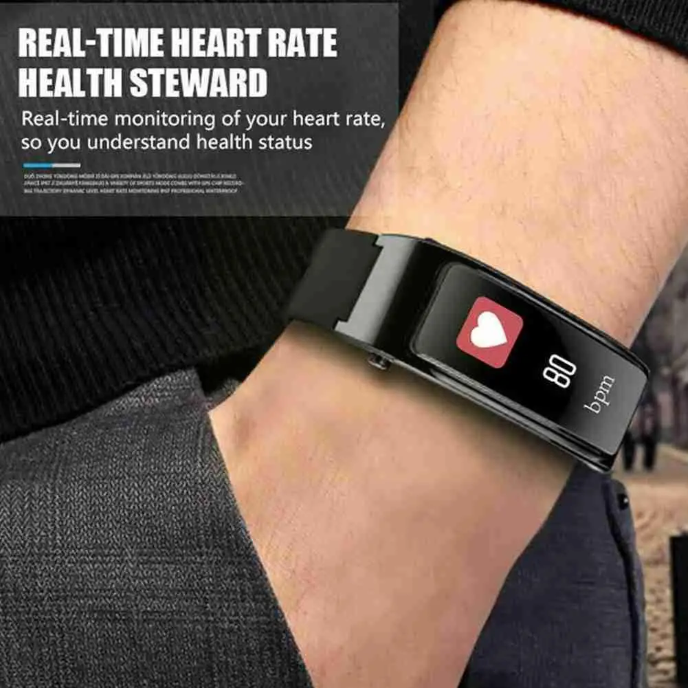 

Y3 Plus Wireless Bluetooth Earphone Watch Tracker Headset Bracelet Wristband Bluetooth-compatible Pedometer Fitness S S8b1