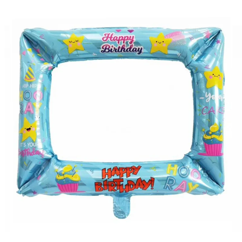 1 шт с днем рождения фото стенд фольги шары фоторамка воздушные на день вечерние