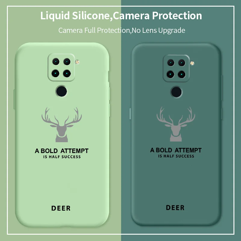 

Stylish Thin Deer Pattern Case For Redmi 10X4G 10X5G 10XPro 9 9A Note 94G 95G 8 8Pro 7 7Pro Redmi K30 K20 Liquid Silicone Case