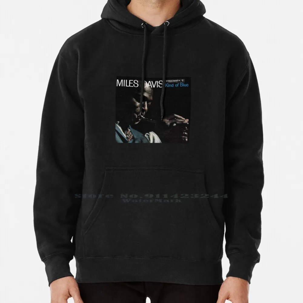 Kind Of Blue Hoodie Sweater 6xl Cotton Miles Davis Kind Blue Jazz Vintage Vinyl Records Phonograph Wax Drums Trumpet Women