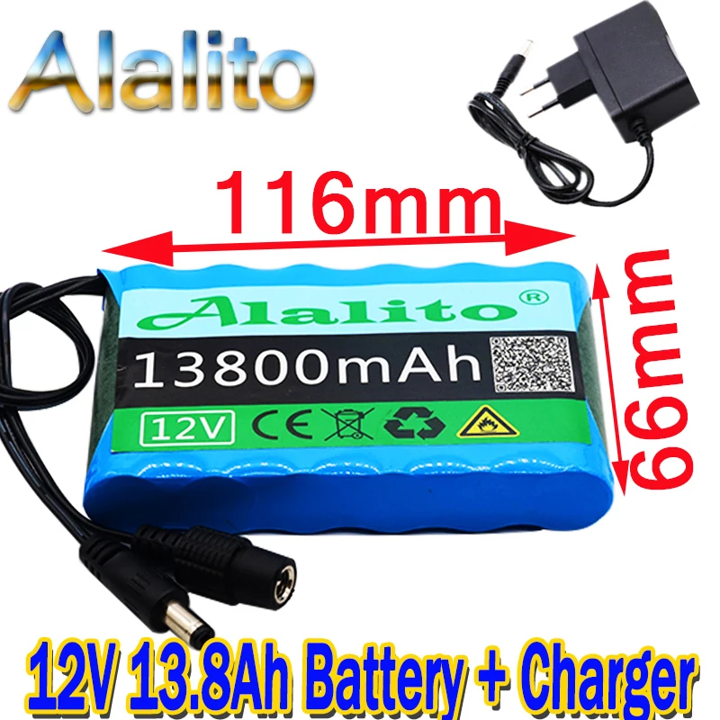 Портативная камера видеонаблюдения Alalito супер 12 В 13800 мАч перезаряжаемая