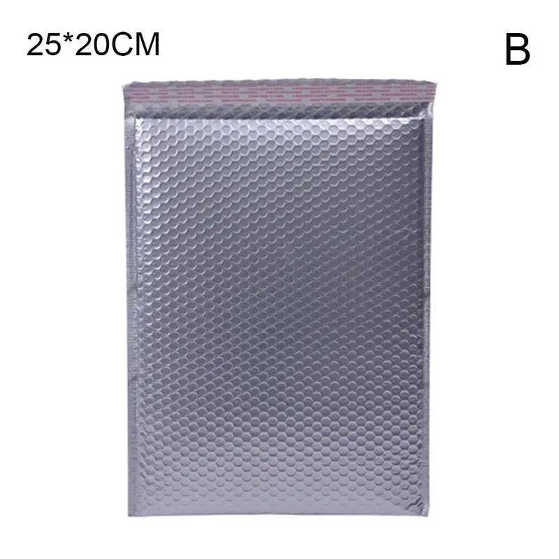 

Silver Aluminum Film Bubble Padded Envelopes Bag Gift Packing Lined Poly Mailer Self Adhesive Packaging Foam Bag