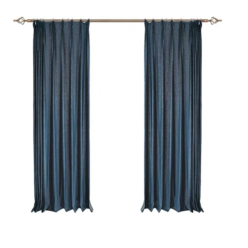

Light Luxury Modern Simple Flannel Bronzing Curtains Villa Living Room Bedroom Blackout Curtains