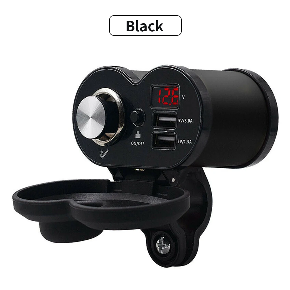 Зарядное устройство 3 в 1 для мотоцикла прикуривателя два USB-порта быстрая зарядка