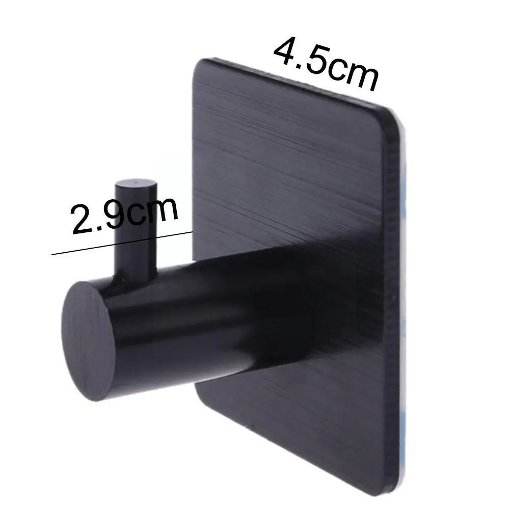 

4pcs Aluminum Hook Self Adhesive Home Wall Door Storage Hooks Hooks Kitchen Rack Hanger For Bathroom Towel Multi-Purpose Cl E3B2