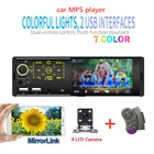 Автомагнитола MP5, 1 Din, сенсорный экран 4,1 дюйма, Bluetooth, USB, TF, Aux, вход для микрофона, головное устройство аудиосистемы ISO