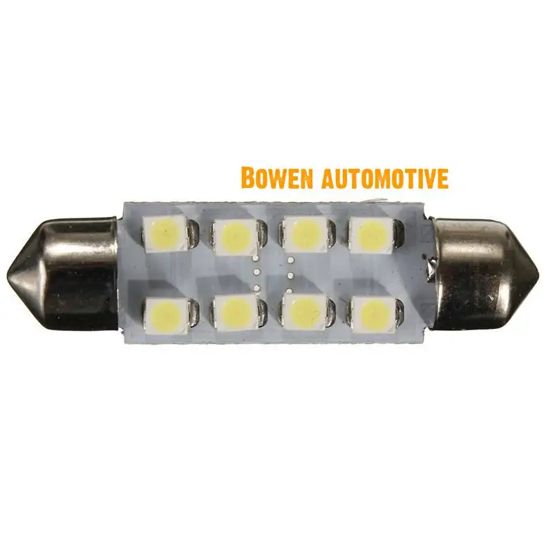 LD 2X автомобильная лампа на крышу led1210 / 3528smd 31 36 39 41 мм 8smd двойная заостренная для