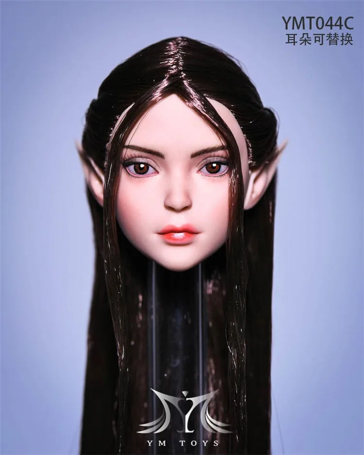 

YMTOYS YMT044 1/6 Scale Planted Hair Beautiful Girl Head Sculpture Elves Ears For 12" Female Action Figure Body