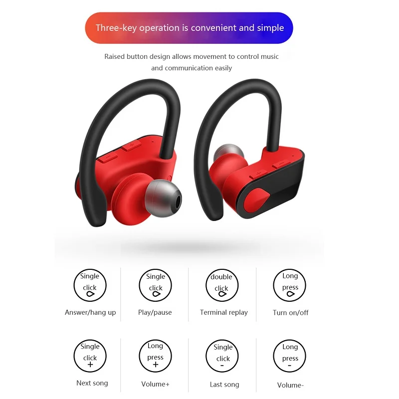 Спортивные Беспроводные наушники Q9 TWS вкладыши беспроводные Bluetooth стерео