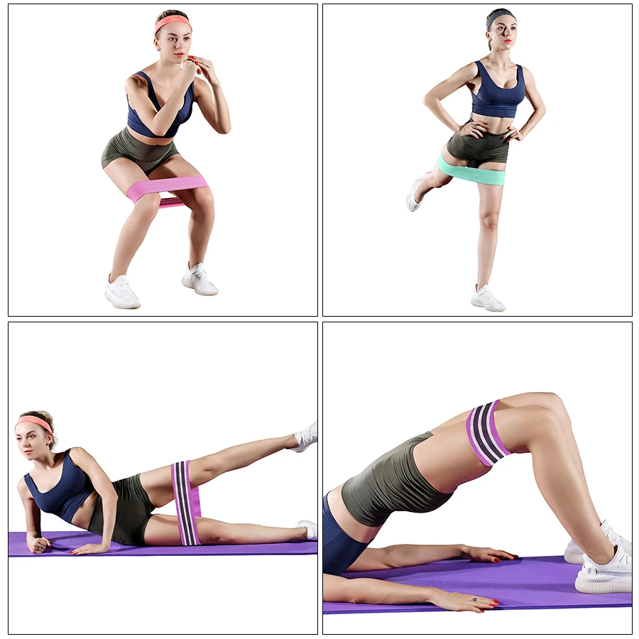 

Fabric Booty Resistance Bands Hip Circle Exercise Cotton Bands Thigh Butt Squat Fitness Rubber Bands Elastic Workout Glute Loop
