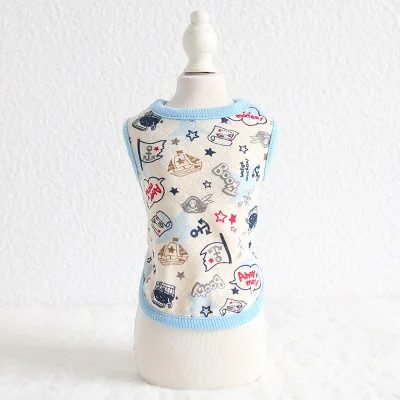 style G Одежда для собак Cub, мягкий хлопковый жилет для щенков, кошек, жилет с цветочным принтом для новорожденных маленьких собак/кошек, жилеты для чихуахуа, одежда для домашних животных XXS/XS - Цвет: style G