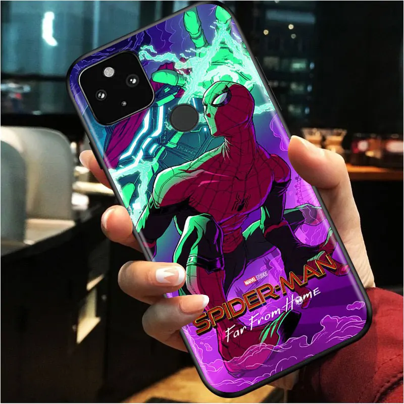 

Marvel spider man ART Shockproof Cover for Google Pixel 5 4 4A XL 5G Black Phone Case Shell Soft Fundas Coque Capa