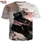 Новейшая футболка с аниме Токийский Гуль, стильные футболки унисекс с 3D принтом в стиле Харадзюку, повседневные уличные Топы с коротким рукавом S462