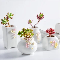 ceramic diy flower pot vase planter potted bonsai home office decor desktop ornaments garden supplies succulent pot