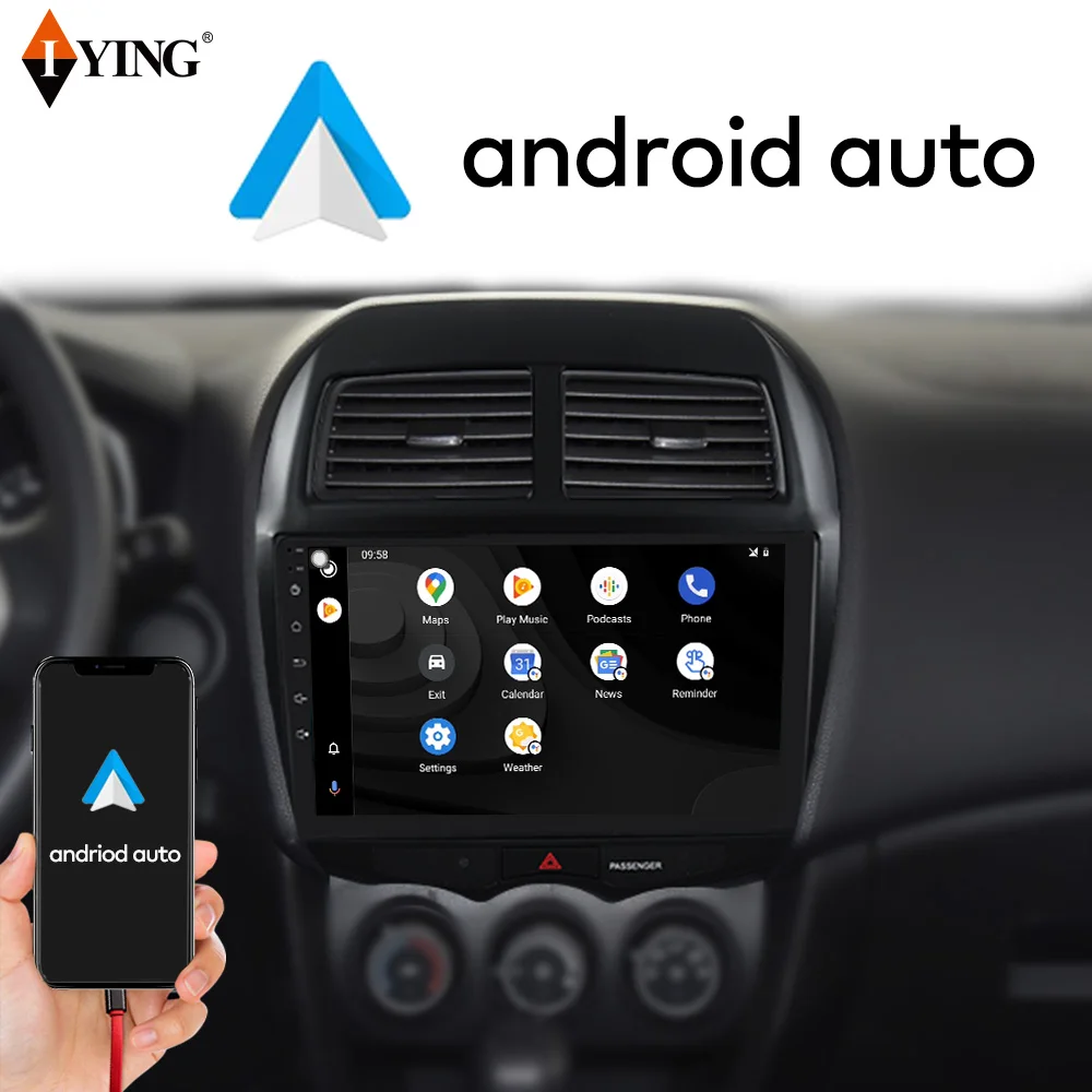 Автомагнитола на Android с GPS для Mitsubishi ASX 2010-2016 мультимедийный плеер беспроводной
