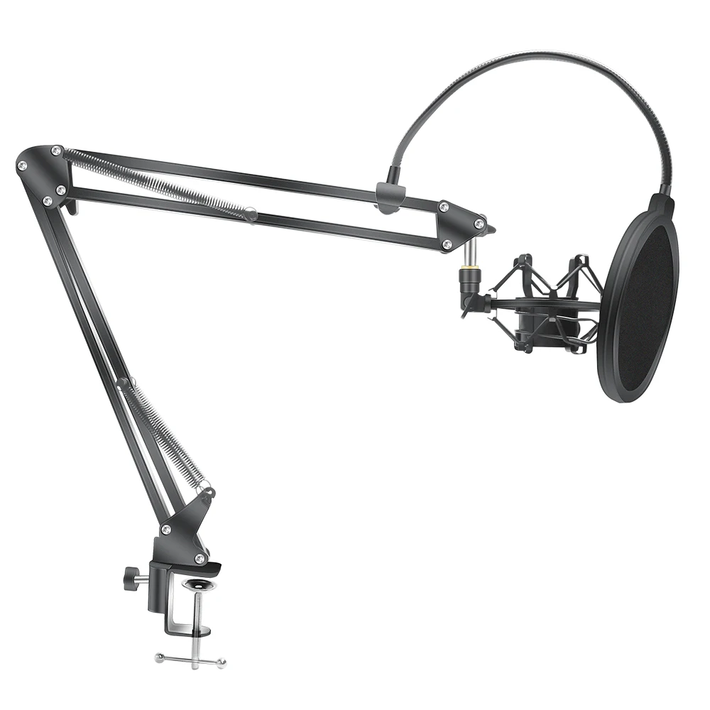 

Microphone Scissor Arm Stand Bm800 Holder Tripod Microphone Stand F2 With A Spider Cantilever Bracket Universal Shock Mount