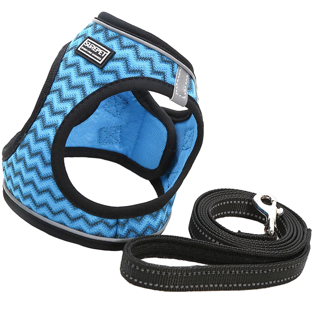 

Pet Dog Harness Leash Set Summer Dog Harness Vest Mesh Breathable Harnesses for Large Small Dogs Accessories Outdoor Walk