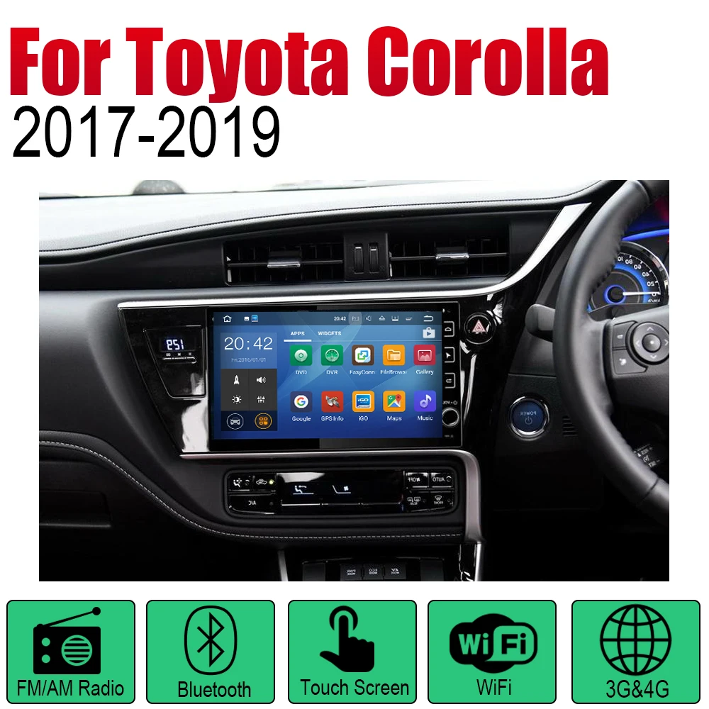 Для Toyota Corolla 2017 2018 2019 Автомобильный плеер DVD GPS навигация автомобильная Android