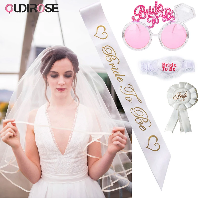 5 шт./компл. с надписью &quotBride To Be&quot Свадебные украшения поставки вуаль DIY лента