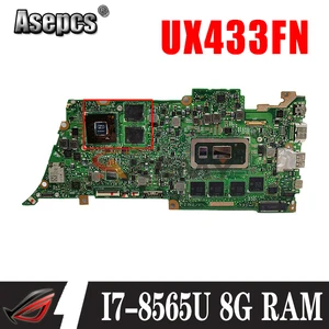 ux433fn motherboard i7 8565u8gbram mx150 v2g for asus zenbook ux433fn ux433f u4300f ux433fa laotop mainboard 100 full test free global shipping