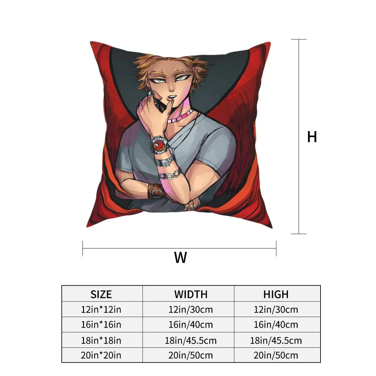 

Hawks My Hero Academia Pillowcase Printing Fabric Cushion Cover Decorative Throw Pillow Case Cover Car Dropshipping 40X40cm
