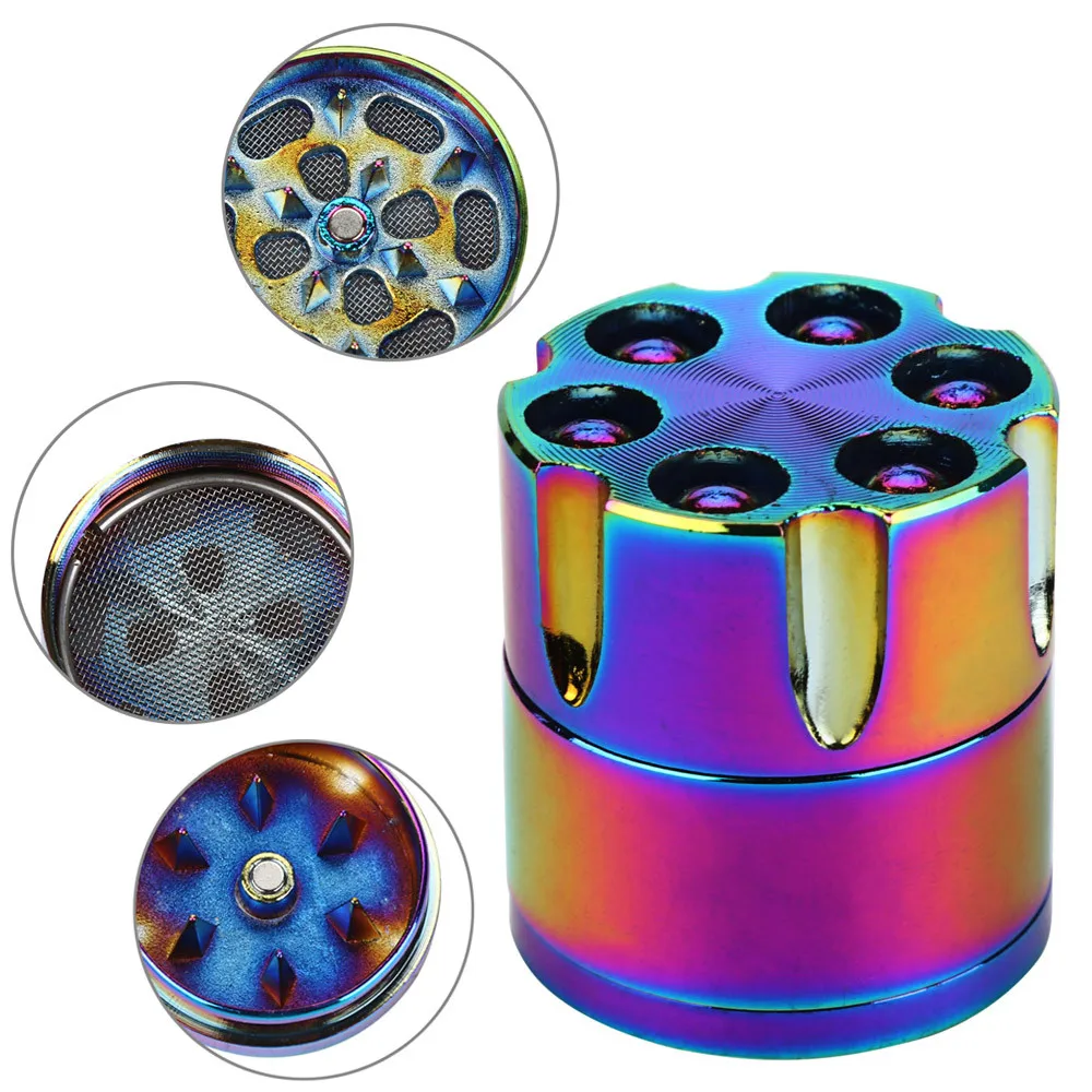 

3-layer Aluminum Tobacco Grinder Weed Grinder Tobacco Smoking Herb Grinder Spice Herbal Hand Crank Crusher Accessories FDH