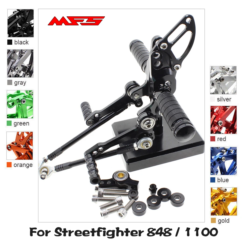МФС мотоцикл задний комплект ЧПУ Регулируемые подножки аксессуары для поездок