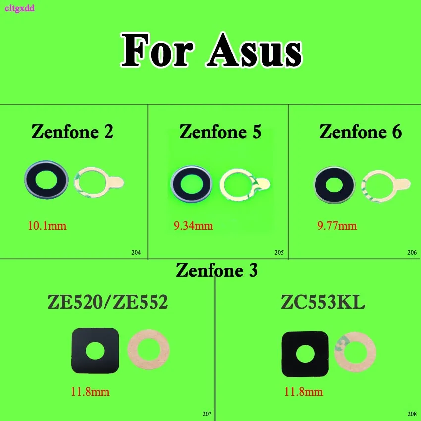 Cltgxdd задняя камера стеклянная крышка объектива для Asus Zenfone 2 ZE550ML ZE551ML zenfone5 5 zenfone 6 3