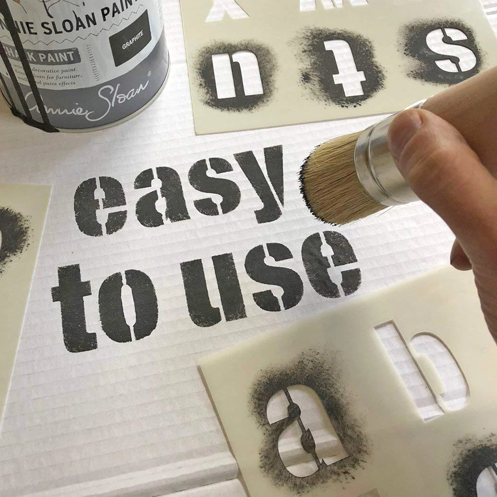 

62pcs 5 Inch Letter and Number Stencils Reusable Washable Alphabet Stencils Environment-friendly PET Art Craft Templates