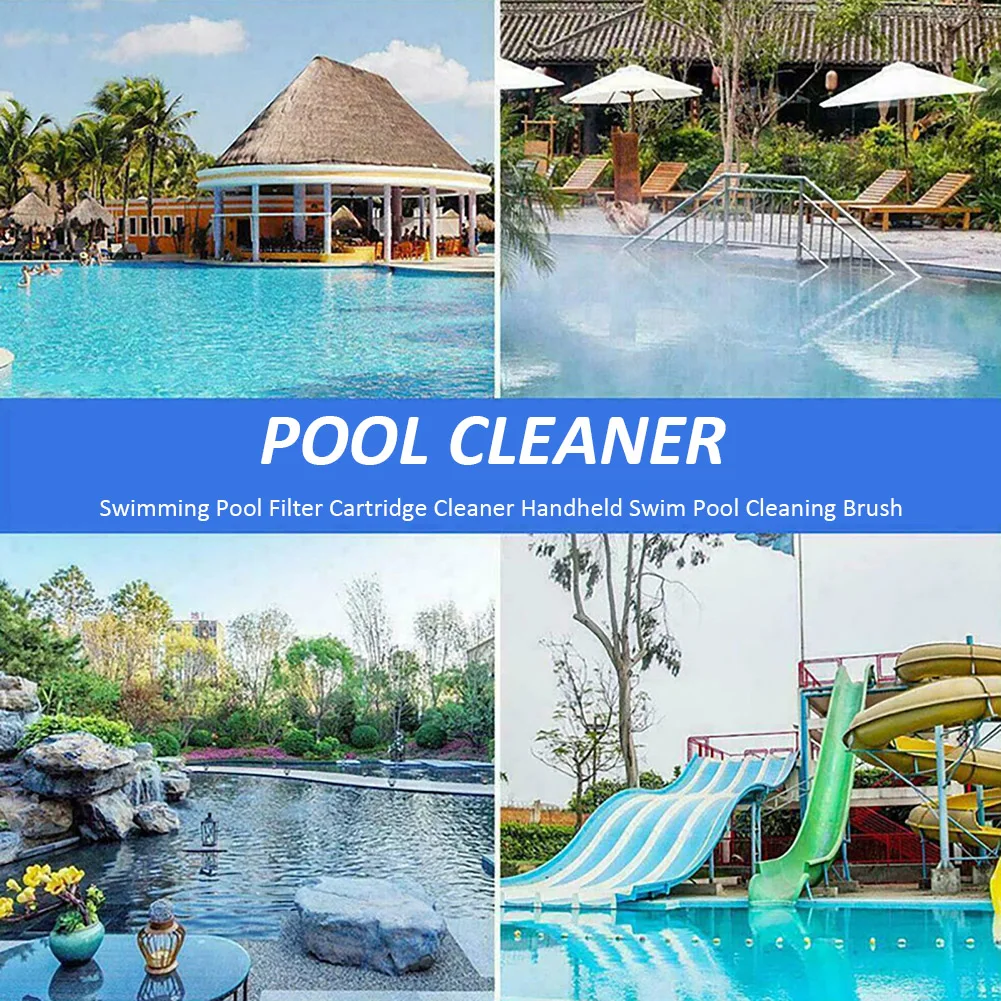 

Swimming Pool Filter Cartridge Cleaner Handheld Swim Pool Cleaning Brush